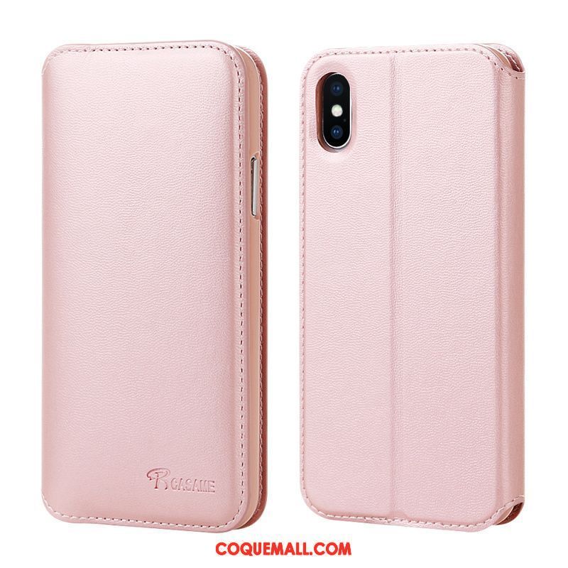 Étui iPhone X Bleu Incassable Protection, Coque iPhone X Tout Compris Cuir Véritable