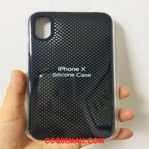 Étui iPhone X Bordure Vert Téléphone Portable, Coque iPhone X Silicone Mesh