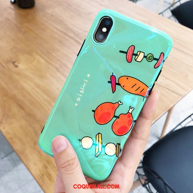 Étui iPhone X Cou Suspendu Incassable Jaune, Coque iPhone X Silicone Frais