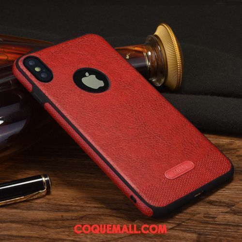 Étui iPhone X Cuir Véritable Légères Incassable, Coque iPhone X Noir Nouveau