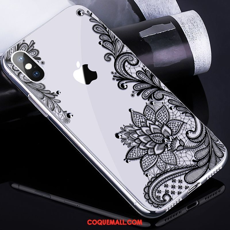 Étui iPhone X Dentelle Protection Personnalité, Coque iPhone X Tout Compris Pu