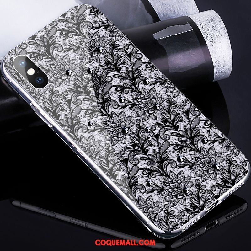 Étui iPhone X Dentelle Protection Personnalité, Coque iPhone X Tout Compris Pu