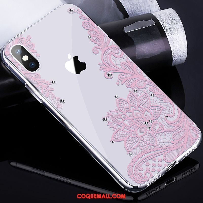 Étui iPhone X Dentelle Protection Personnalité, Coque iPhone X Tout Compris Pu