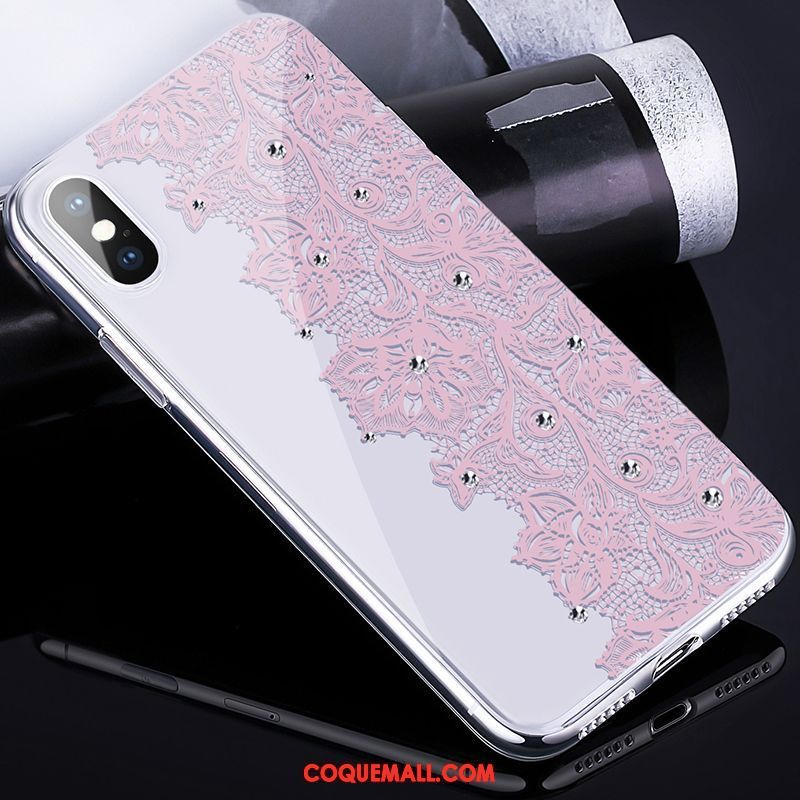 Étui iPhone X Dentelle Protection Personnalité, Coque iPhone X Tout Compris Pu