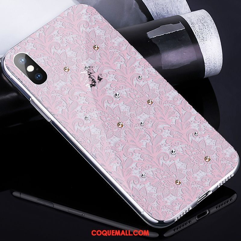 Étui iPhone X Dentelle Protection Personnalité, Coque iPhone X Tout Compris Pu