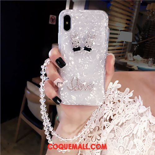 Étui iPhone X Dimensionnel Marque De Tendance Cristal, Coque iPhone X Coquille Ornements Suspendus