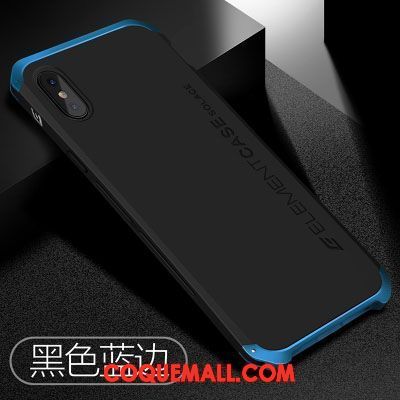 Étui iPhone X Délavé En Daim Protection Tendance, Coque iPhone X Rouge Noir