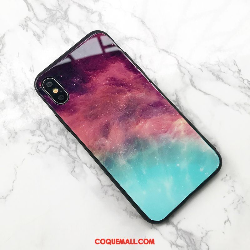 Étui iPhone X Grand Personnalité Téléphone Portable, Coque iPhone X Modèle Fleurie Silicone