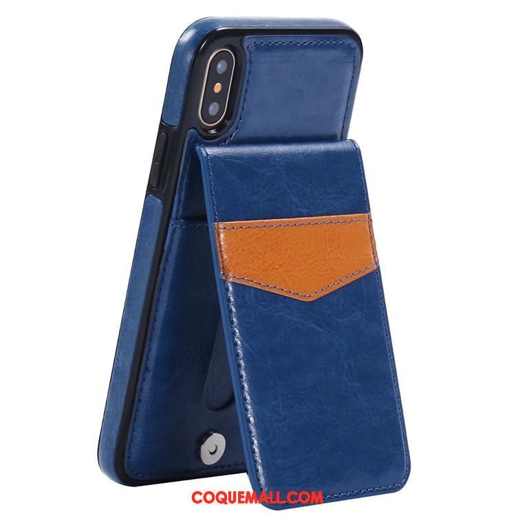 Étui iPhone X Incassable Blanc Étui En Cuir, Coque iPhone X Tout Compris Portefeuille