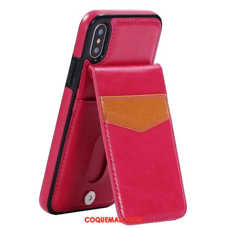 Étui iPhone X Incassable Blanc Étui En Cuir, Coque iPhone X Tout Compris Portefeuille