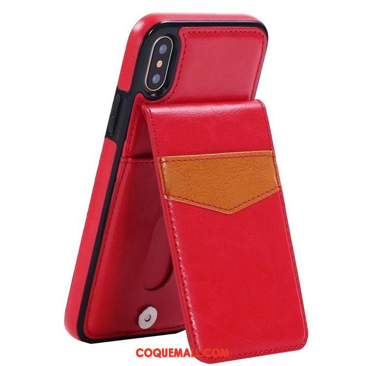 Étui iPhone X Incassable Blanc Étui En Cuir, Coque iPhone X Tout Compris Portefeuille