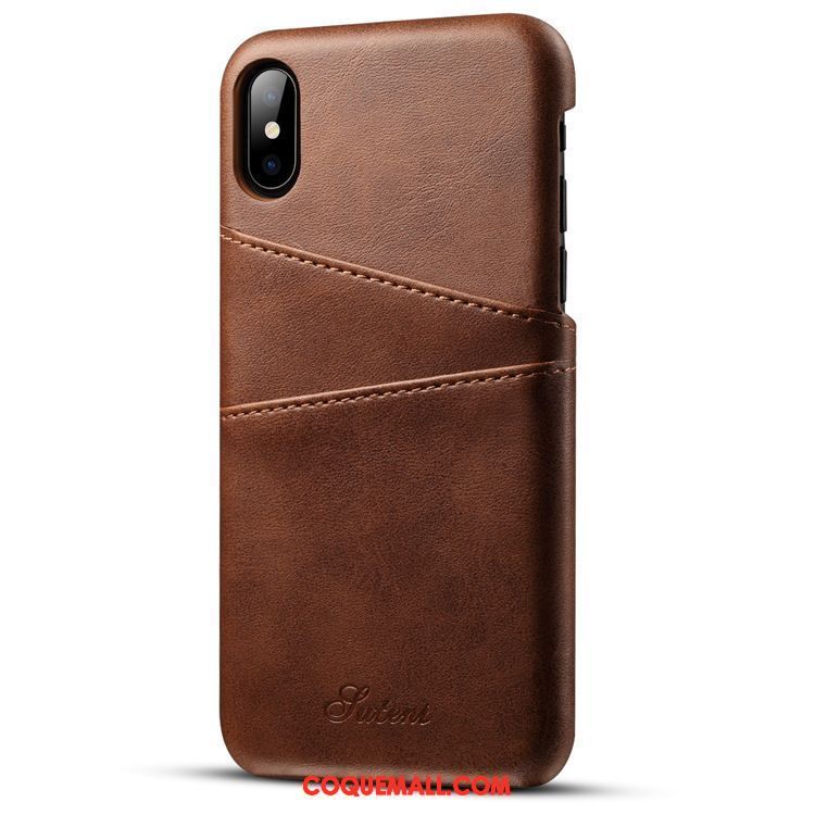 Étui iPhone X Incassable Protection Étui En Cuir, Coque iPhone X Carte Bleu