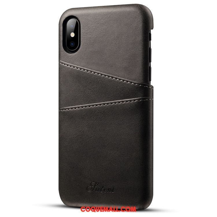 Étui iPhone X Incassable Protection Étui En Cuir, Coque iPhone X Carte Bleu