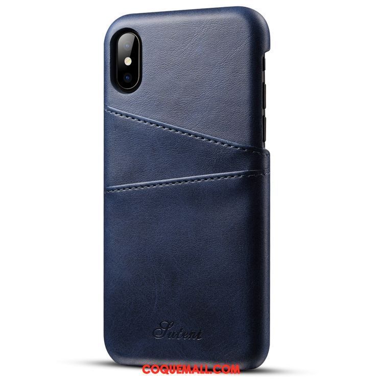 Étui iPhone X Incassable Protection Étui En Cuir, Coque iPhone X Carte Bleu