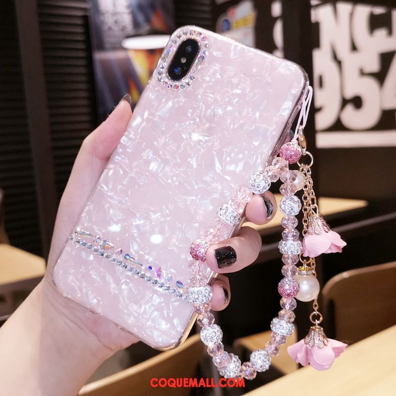 Étui iPhone X Incassable Strass Protection, Coque iPhone X Coquille Blanc