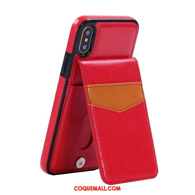 Étui iPhone X Incassable Tout Compris Protection, Coque iPhone X Sac Carte Téléphone Portable