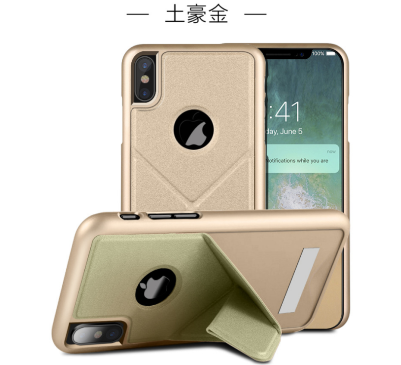 Étui iPhone X Magnétisme Étui En Cuir Support, Coque iPhone X Business Très Mince