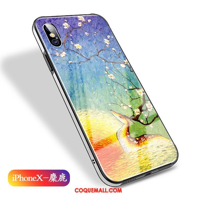 Étui iPhone X Marque De Tendance Téléphone Portable Verre, Coque iPhone X Tout Compris Incassable