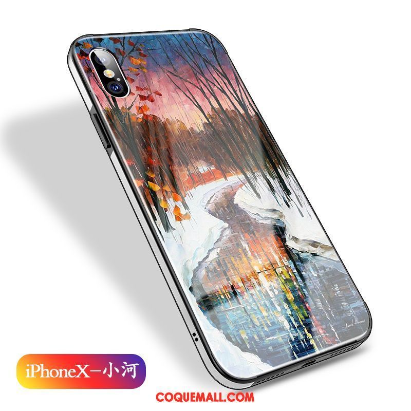 Étui iPhone X Marque De Tendance Téléphone Portable Verre, Coque iPhone X Tout Compris Incassable