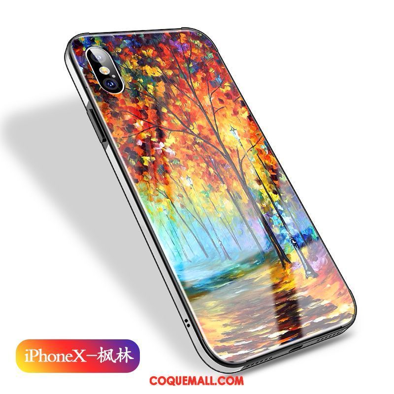 Étui iPhone X Marque De Tendance Téléphone Portable Verre, Coque iPhone X Tout Compris Incassable