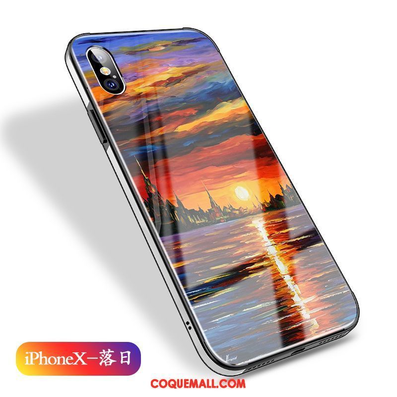 Étui iPhone X Marque De Tendance Téléphone Portable Verre, Coque iPhone X Tout Compris Incassable