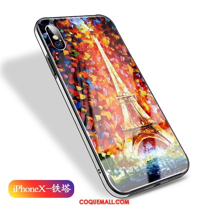 Étui iPhone X Marque De Tendance Téléphone Portable Verre, Coque iPhone X Tout Compris Incassable