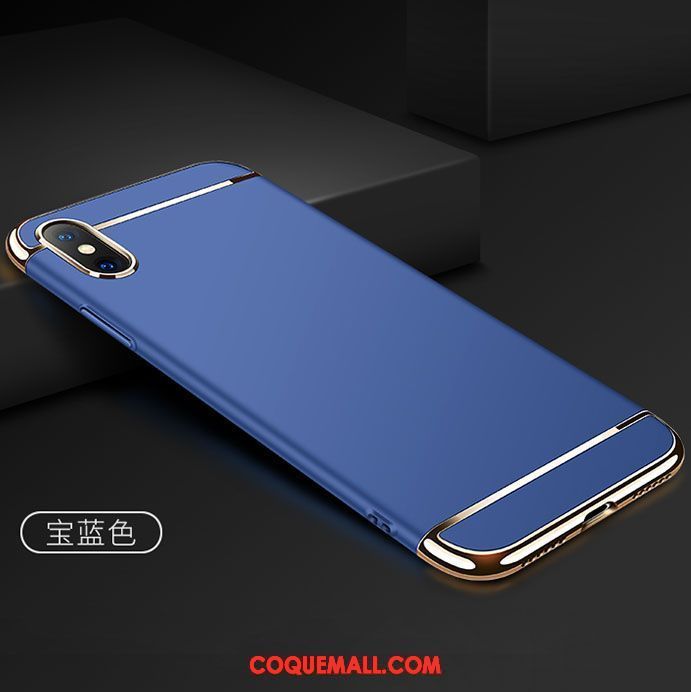 Étui iPhone X Noir Tout Compris Bleu, Coque iPhone X Plastique Incassable