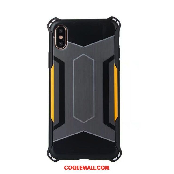 Étui iPhone X Noir Téléphone Portable Ballon, Coque iPhone X Créatif Métal