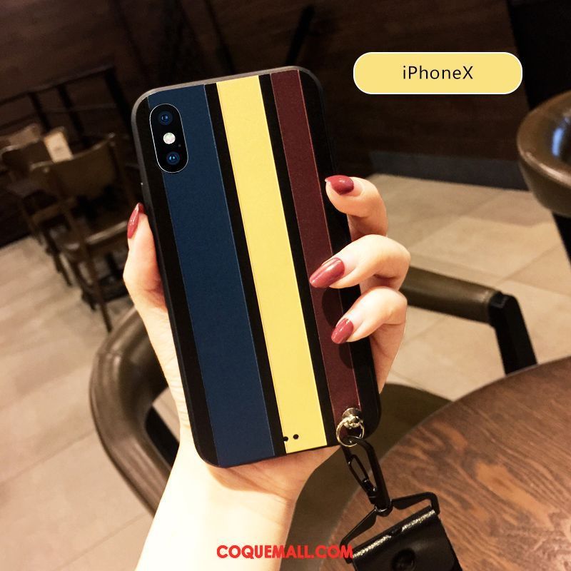 Étui iPhone X Ornements Suspendus Tout Compris Incassable, Coque iPhone X Téléphone Portable Jaune