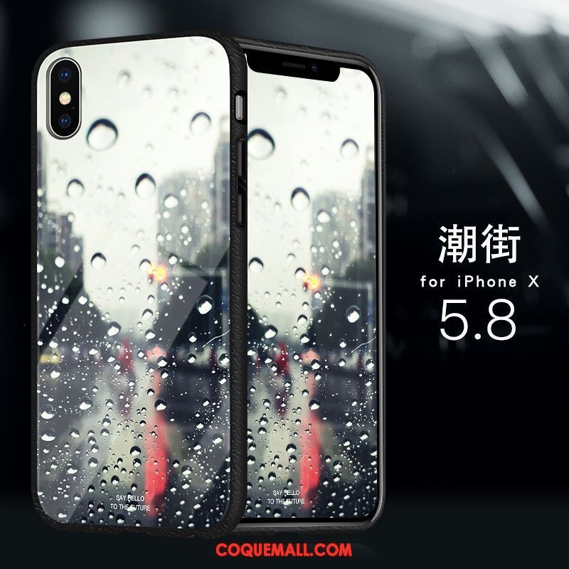 Étui iPhone X Personnalité Créatif Or, Coque iPhone X Luxe Tendance