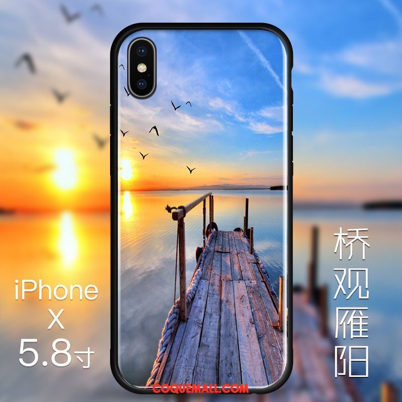 Étui iPhone X Personnalité Créatif Or, Coque iPhone X Luxe Tendance