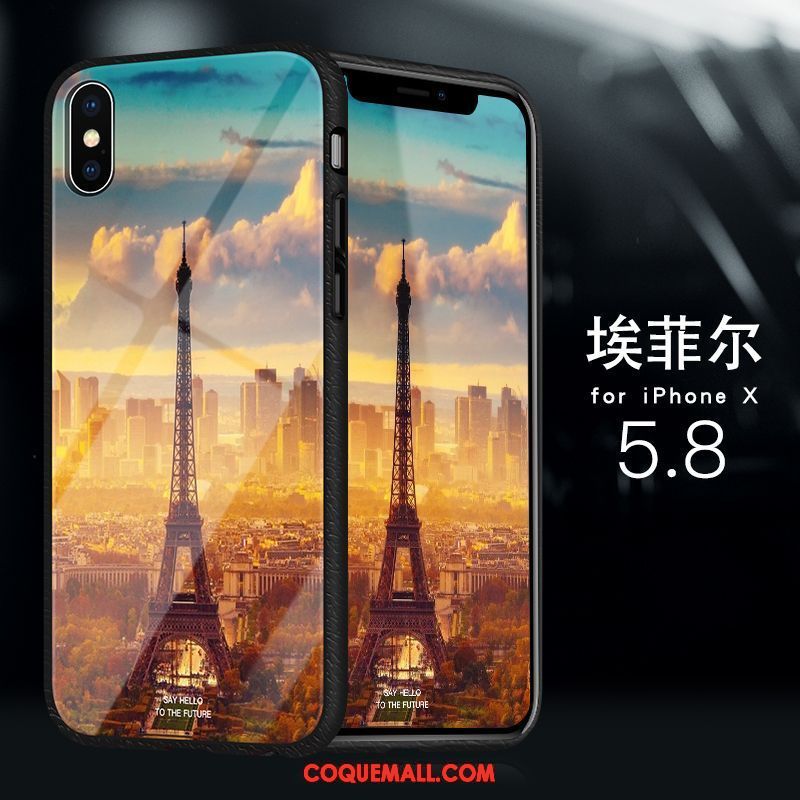 Étui iPhone X Personnalité Créatif Or, Coque iPhone X Luxe Tendance