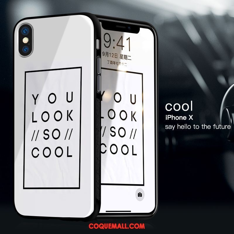 Étui iPhone X Personnalité Créatif Or, Coque iPhone X Luxe Tendance