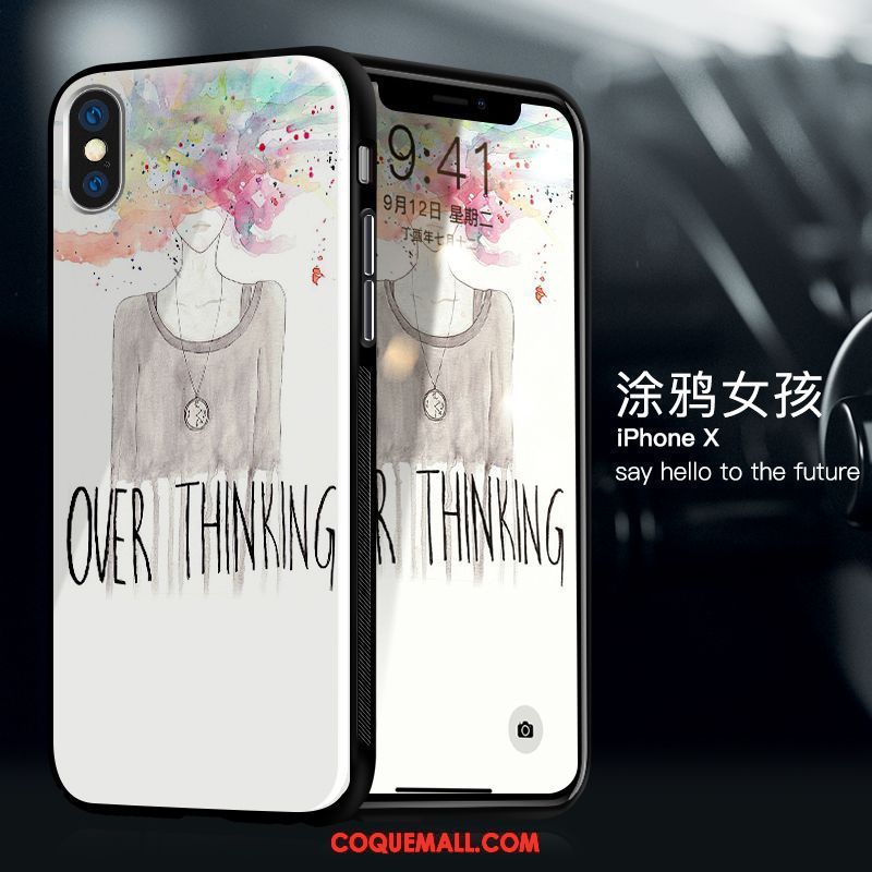 Étui iPhone X Personnalité Créatif Or, Coque iPhone X Luxe Tendance