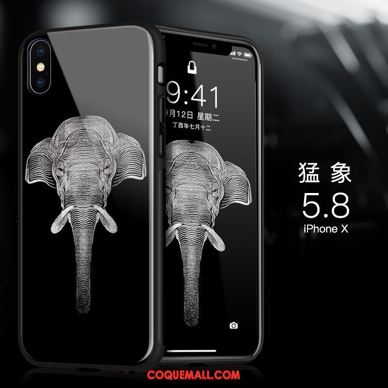 Étui iPhone X Personnalité Créatif Or, Coque iPhone X Luxe Tendance