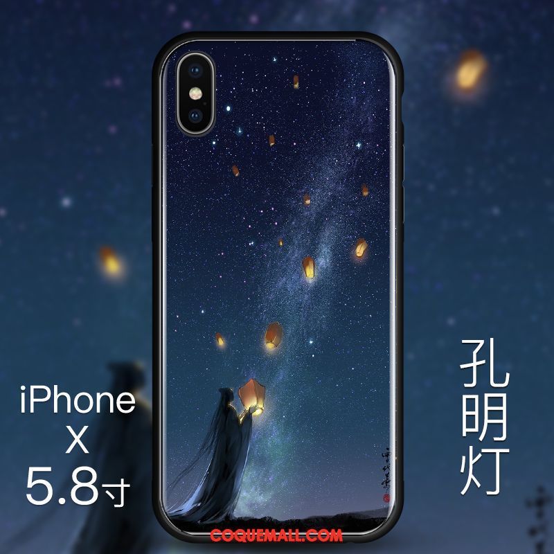 Étui iPhone X Personnalité Créatif Or, Coque iPhone X Luxe Tendance