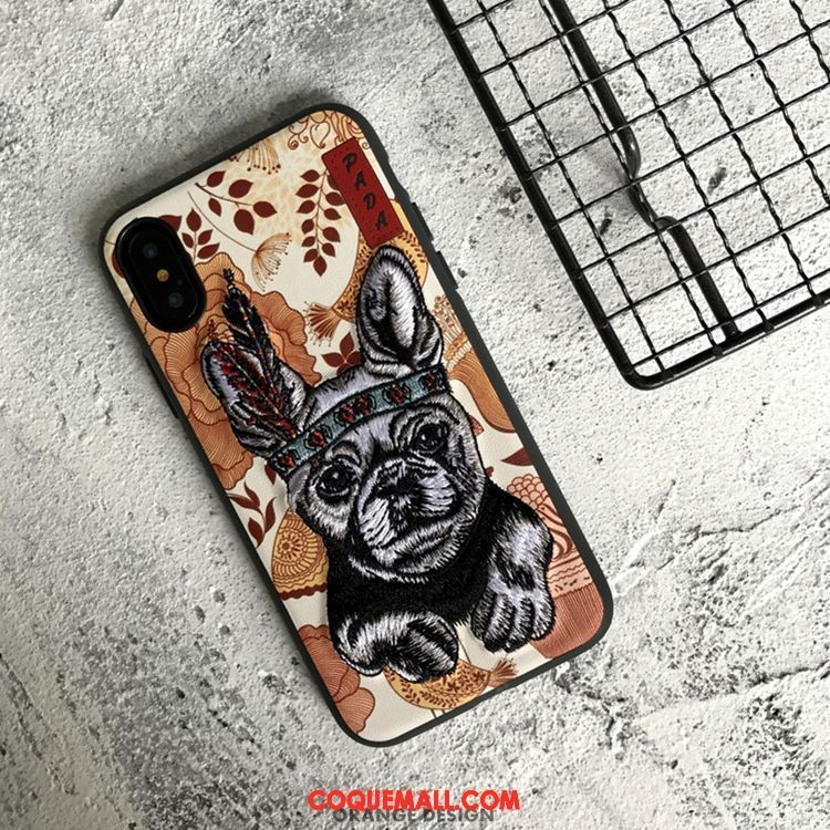 Étui iPhone X Personnalité Incassable Silicone, Coque iPhone X Téléphone Portable Créatif