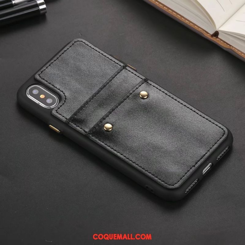 Étui iPhone X Personnalité Téléphone Portable Vin Rouge, Coque iPhone X Créatif Fluide Doux Braun