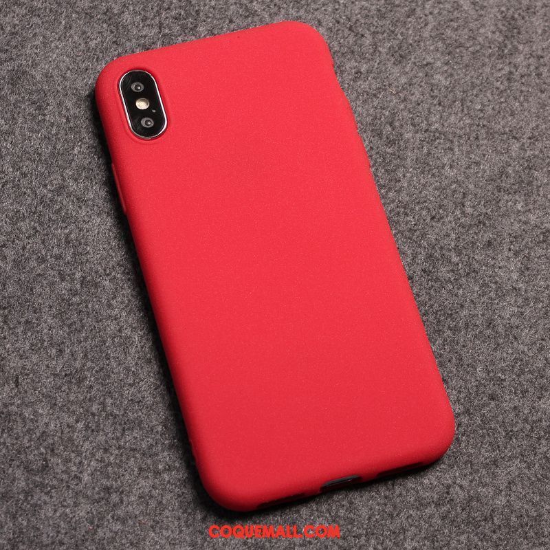 Étui iPhone X Protection Créatif Vin Rouge, Coque iPhone X Délavé En Daim Incassable