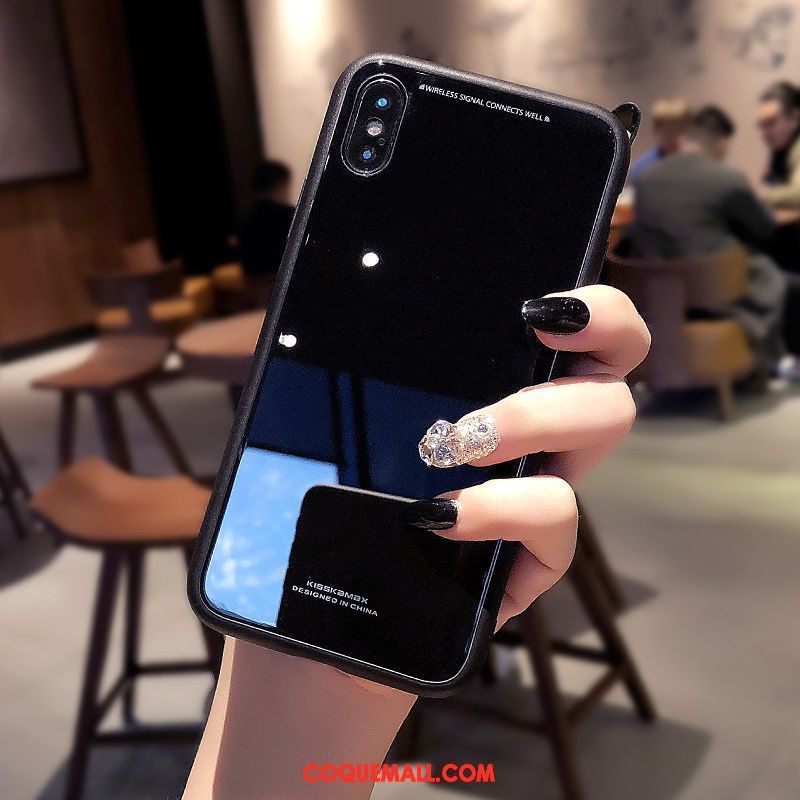 Étui iPhone X Silicone Incassable Nouveau, Coque iPhone X Verre Trempé Fluide Doux