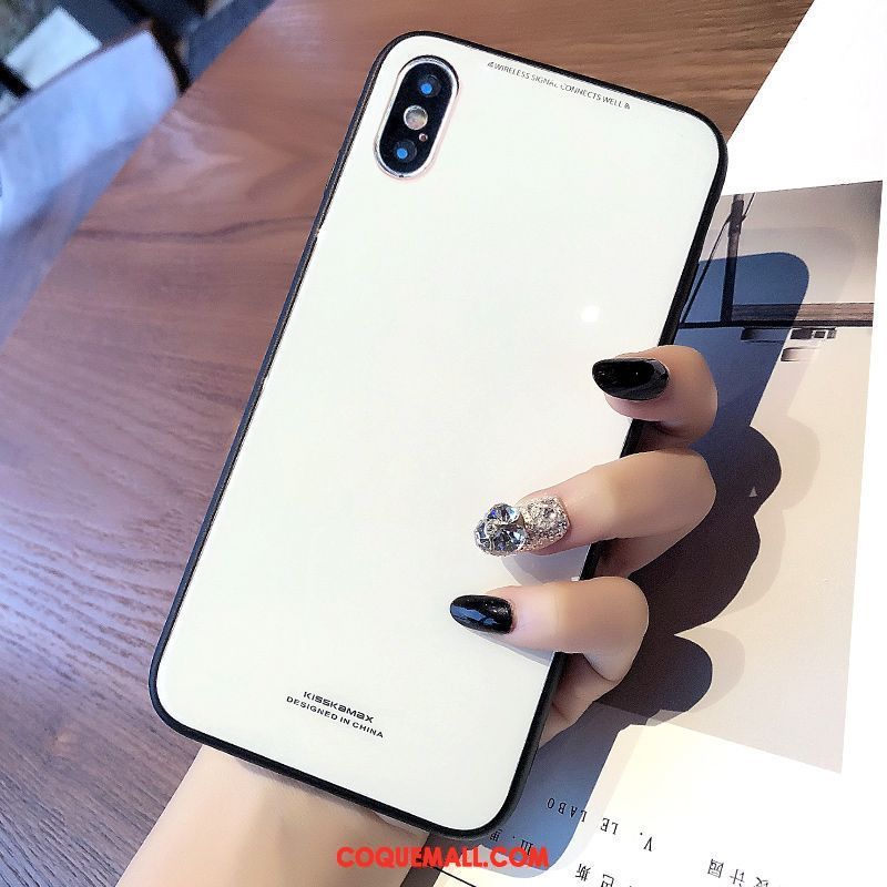 Étui iPhone X Silicone Incassable Nouveau, Coque iPhone X Verre Trempé Fluide Doux