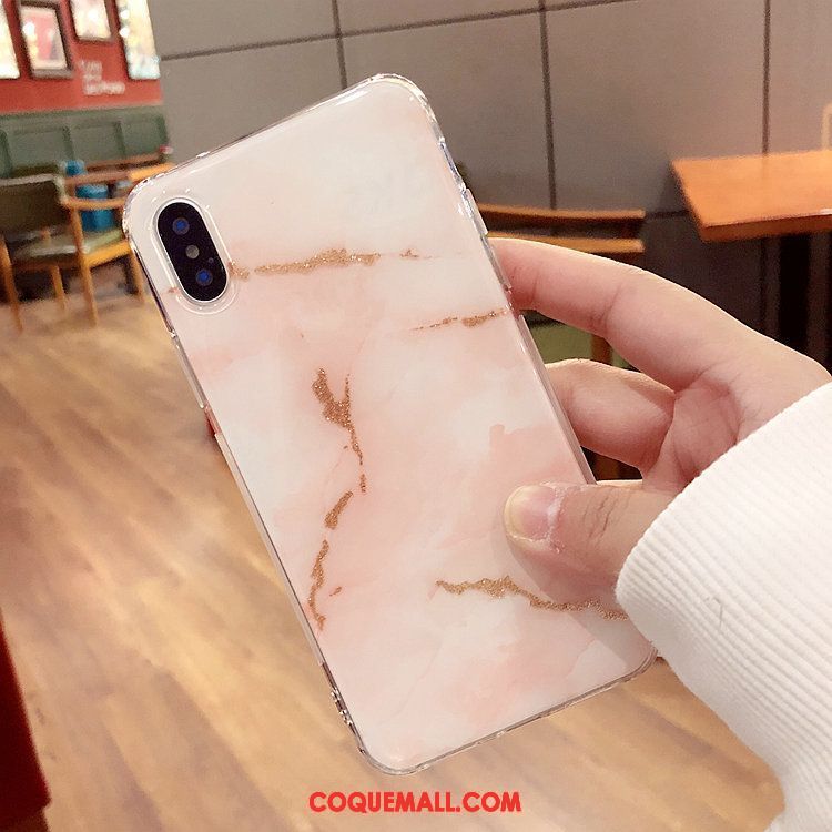 Étui iPhone X Simple Net Rouge Tendance, Coque iPhone X Téléphone Portable Tout Compris