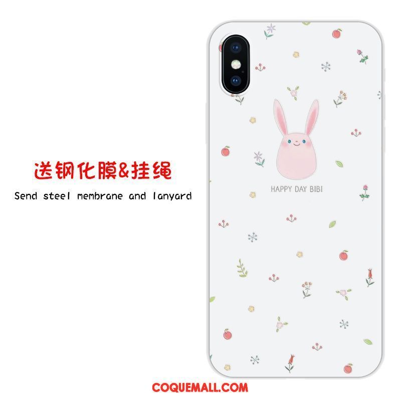 Étui iPhone X Tout Compris Charmant Silicone, Coque iPhone X Rose Incassable