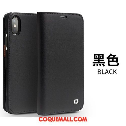 Étui iPhone X Téléphone Portable Cuir Véritable Protection, Coque iPhone X Classic Incassable Braun