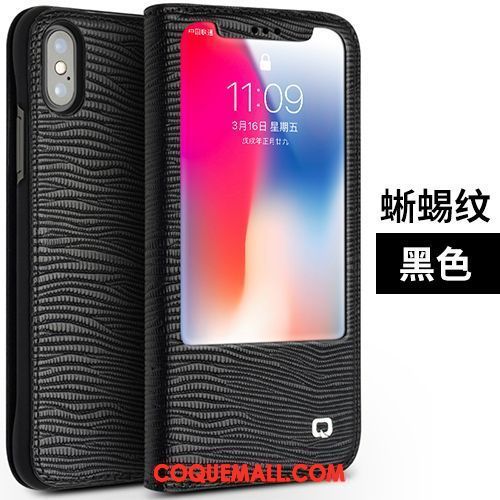 Étui iPhone X Téléphone Portable Cuir Véritable Protection, Coque iPhone X Classic Incassable Braun