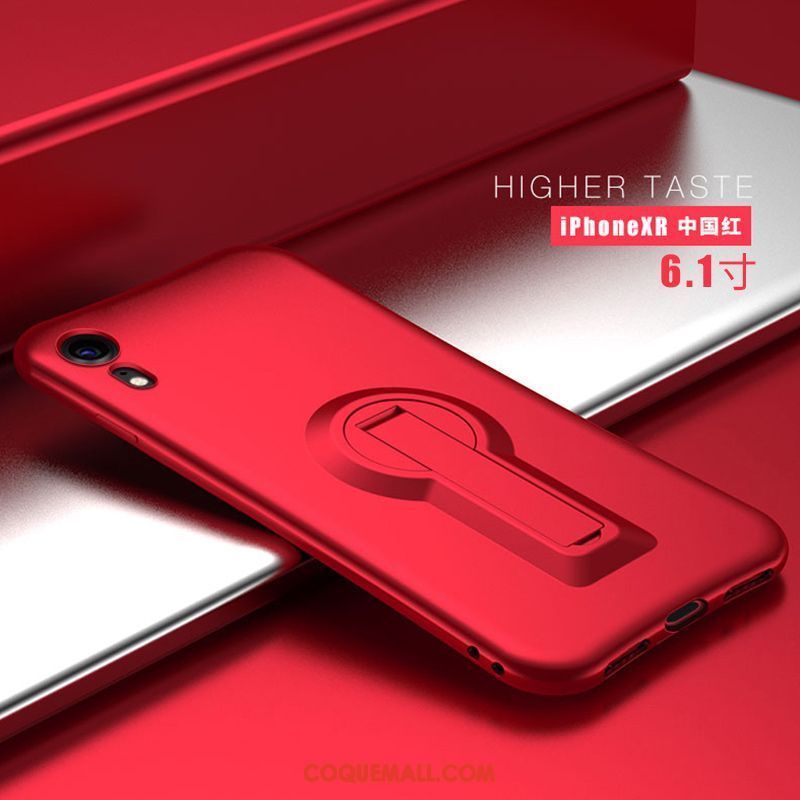 Étui iPhone Xr Créatif Fluide Doux Incassable, Coque iPhone Xr Net Rouge Rouge