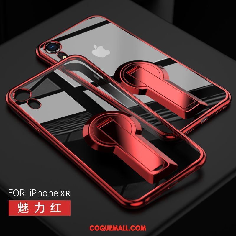 Étui iPhone Xr Créatif Fluide Doux Incassable, Coque iPhone Xr Net Rouge Rouge
