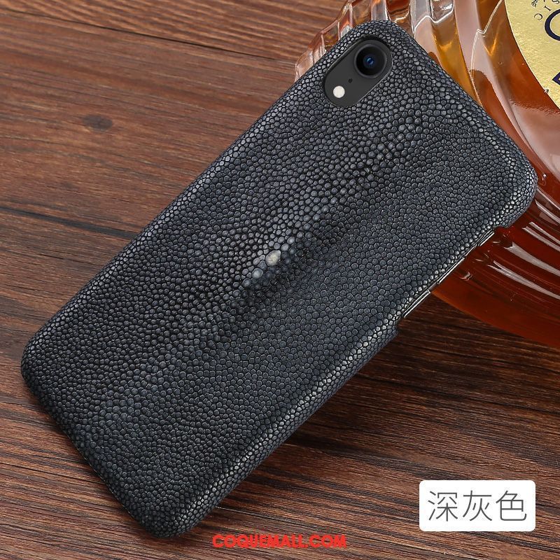 Étui iPhone Xr Cuir Incassable Luxe, Coque iPhone Xr Marque De Tendance Qualité