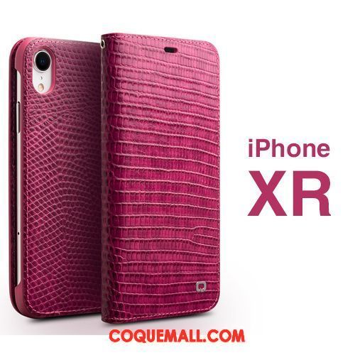 Étui iPhone Xr Cuir Véritable Nouveau Business, Coque iPhone Xr Tout Compris Luxe