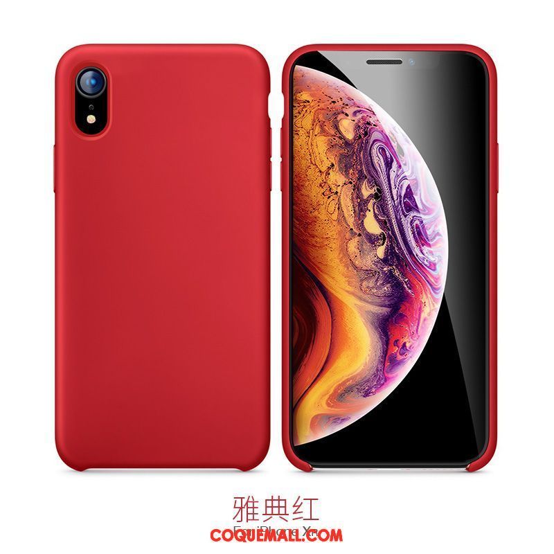 Étui iPhone Xr Délavé En Daim Incassable Téléphone Portable, Coque iPhone Xr Amoureux Nouveau